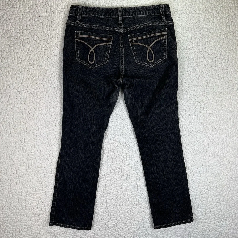 Calvin Klein Jeans‎ Women's Size 4P (Actual 30x25) Black Skinny Mid Rise